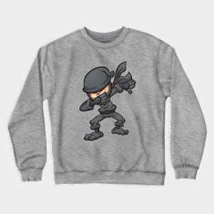 Dabbing cartoon ninja Crewneck Sweatshirt